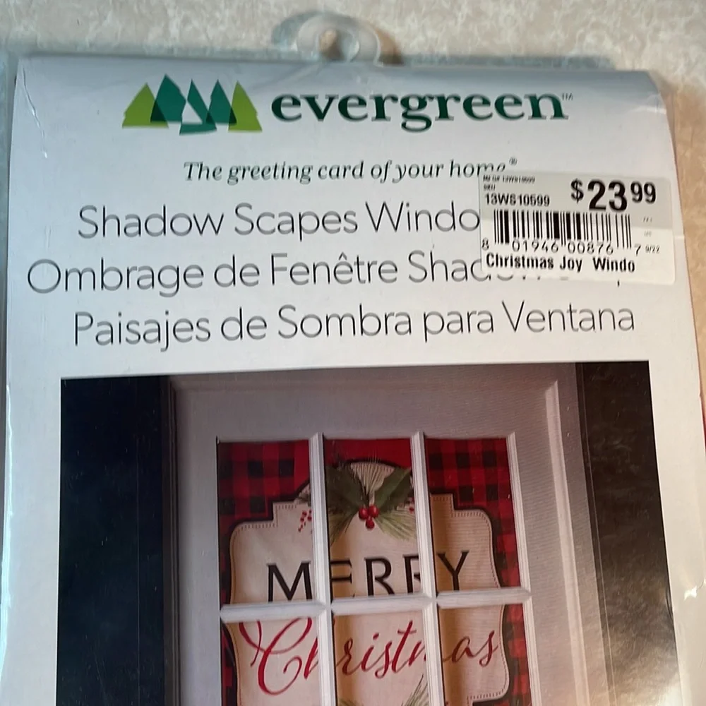 Christmas window shade decoration